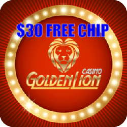 golden Lion casino $30 free chip